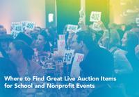 The article’s title, 'Where to Find Great Live Auction Items for School and Nonprofit Events.'